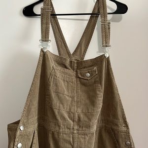 Taupe corduroy skirt overalls asos uk 22